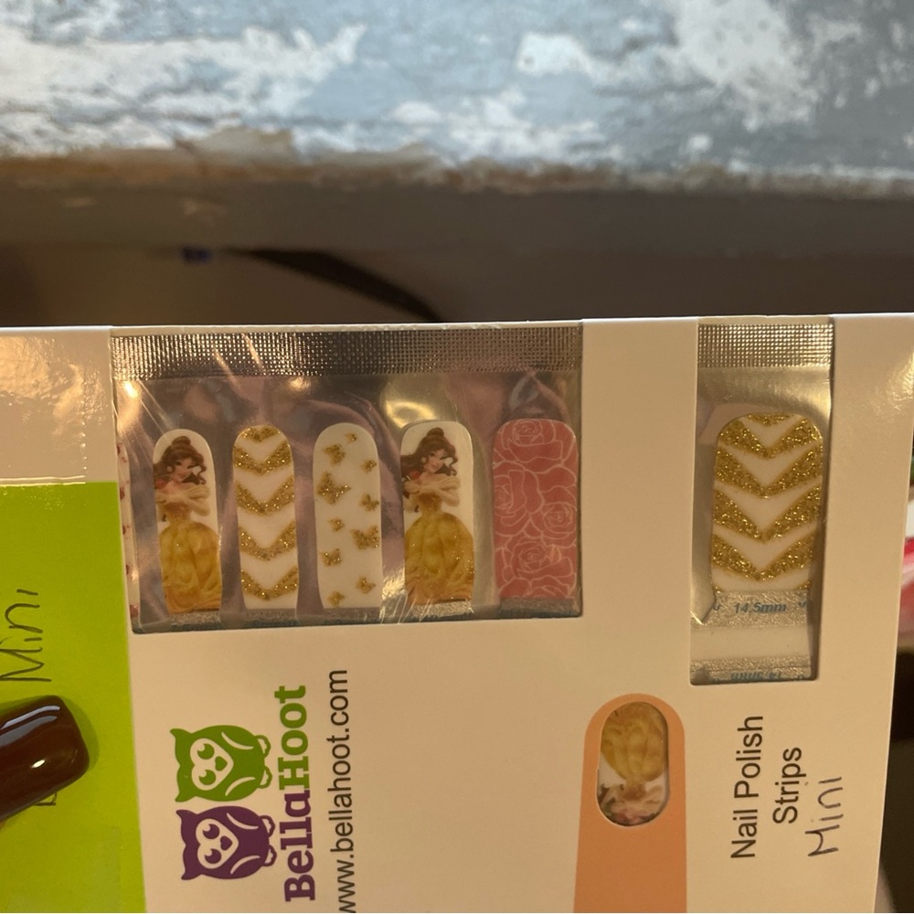 Kids Nail Polish Strips - Gold and Pink